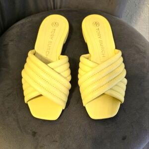 Tory Burch slides lemon shade. New. NW, size 7